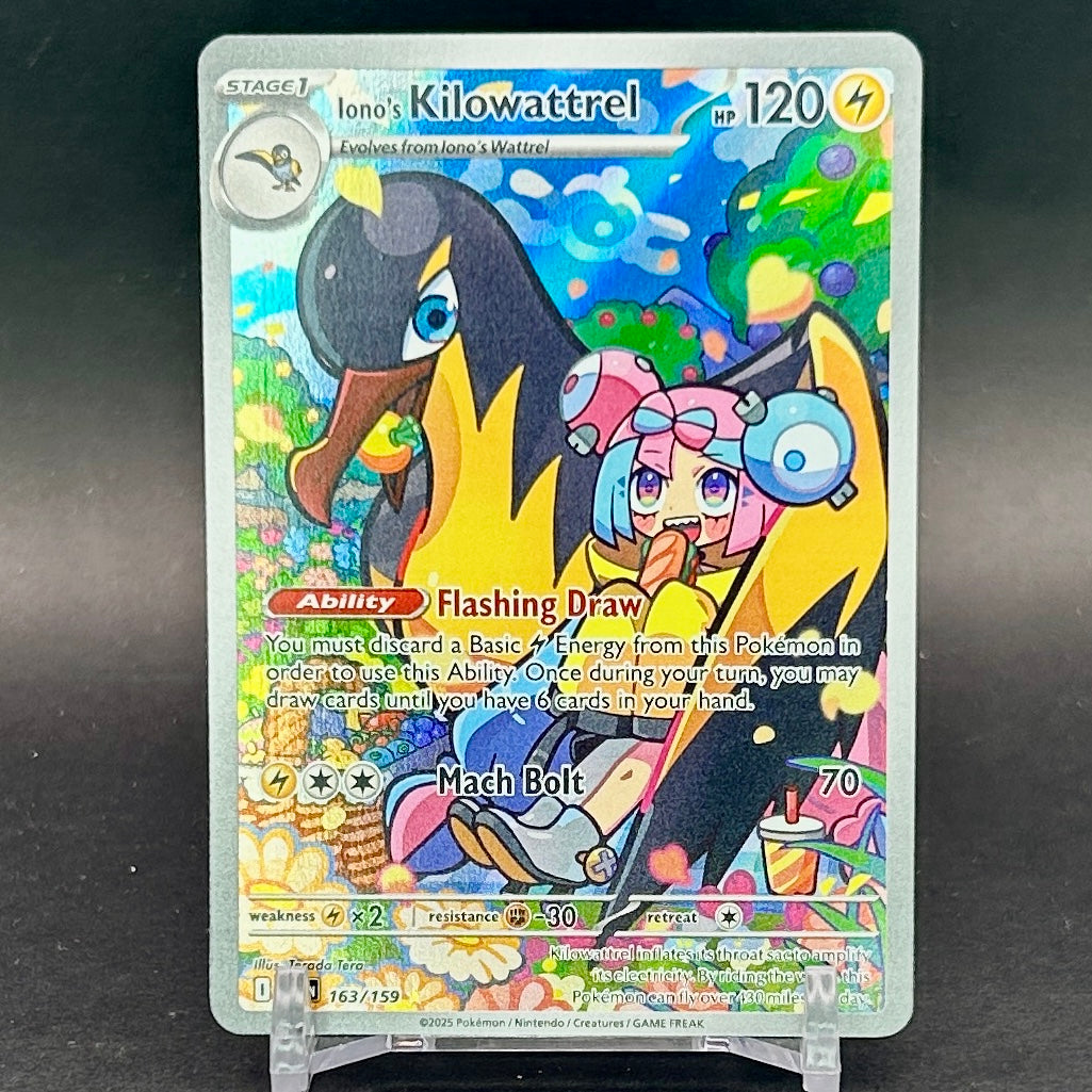 NM - Pokémon TCG - Iono’s Kilowattrel 163/159 Illustration Rare - Journey Together
