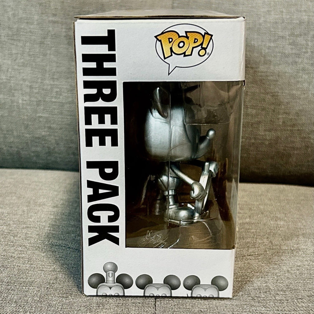 Funko Pop! Disney: 90 Years - Mickey Mouse Silver 3 Pack - Amazon Exclusive