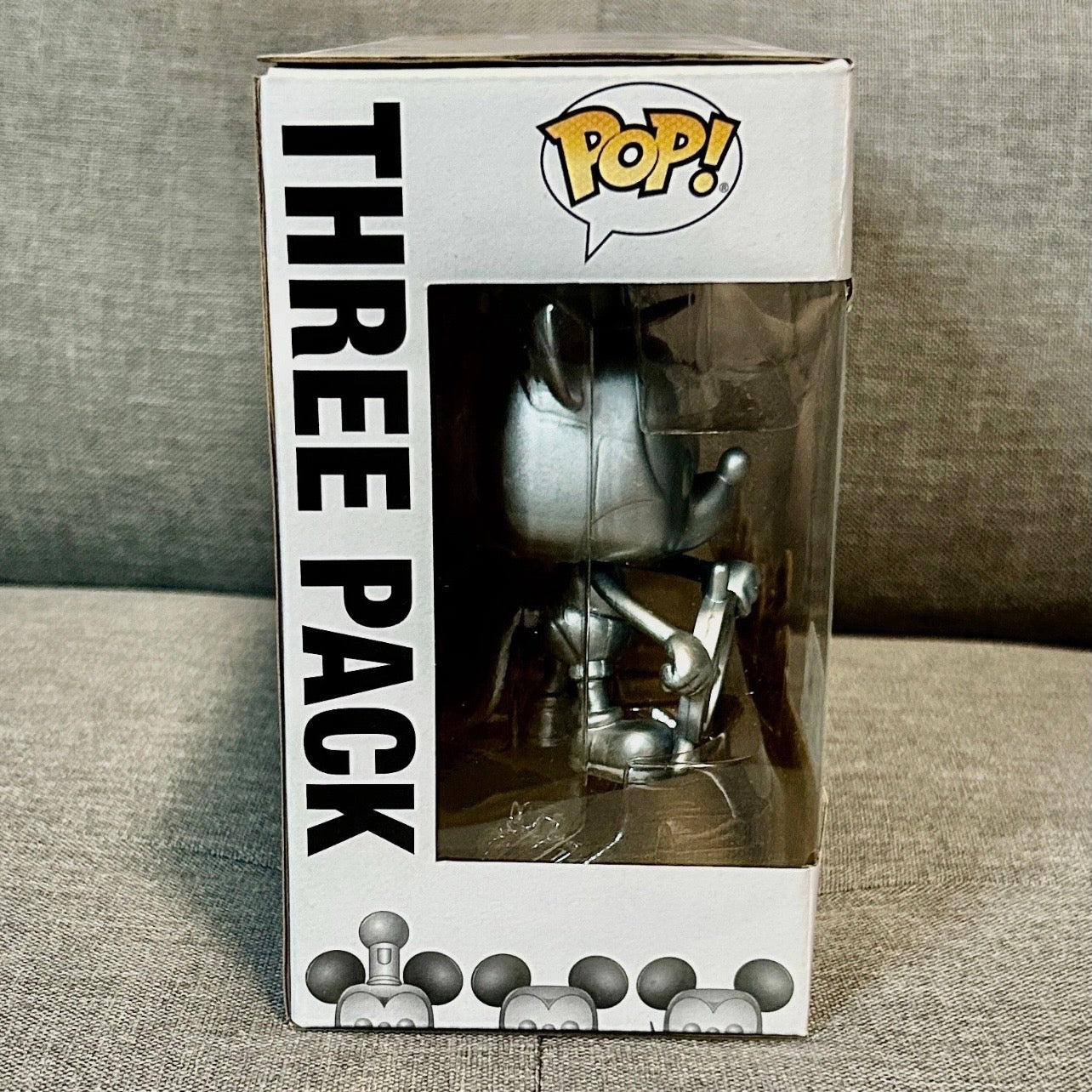 Funko Pop! Disney: 90 Years - Mickey Mouse Silver 3 Pack - Amazon Exclusive