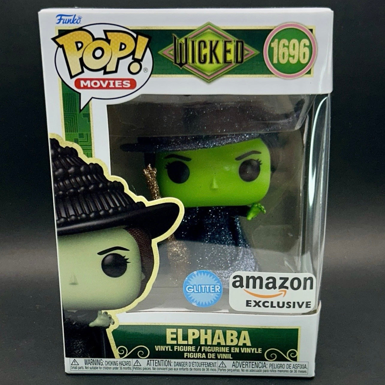 Funko Pop! Movies: Wicked - Elphaba #1696 - Amazon Exclusive Glitter