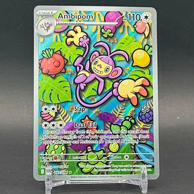 NM - Pokémon TCG - Ambipom 107/094 Illustration Rare - Phantasmal Flames