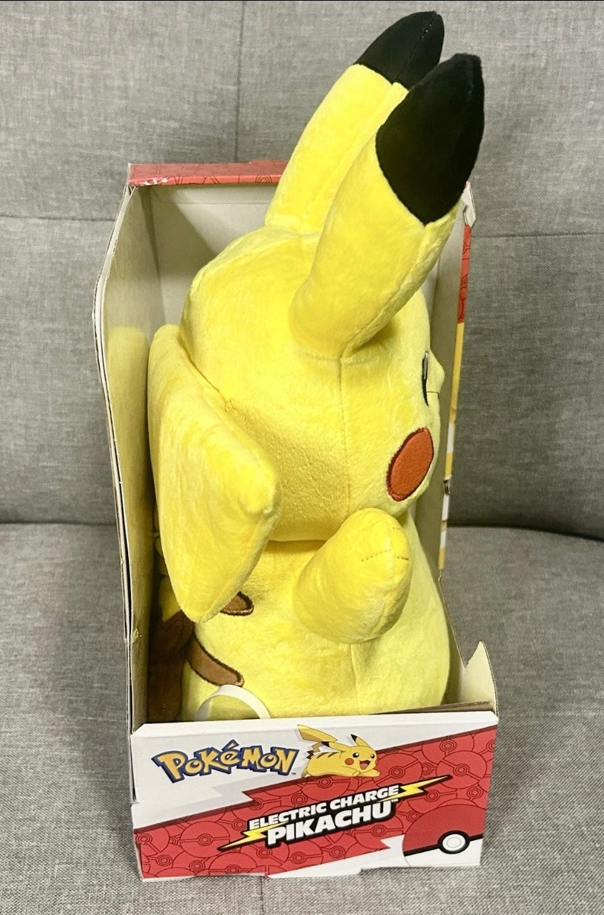 Pokémon Electric Charge Pikachu Plush 10” Interactive Plush with Lights