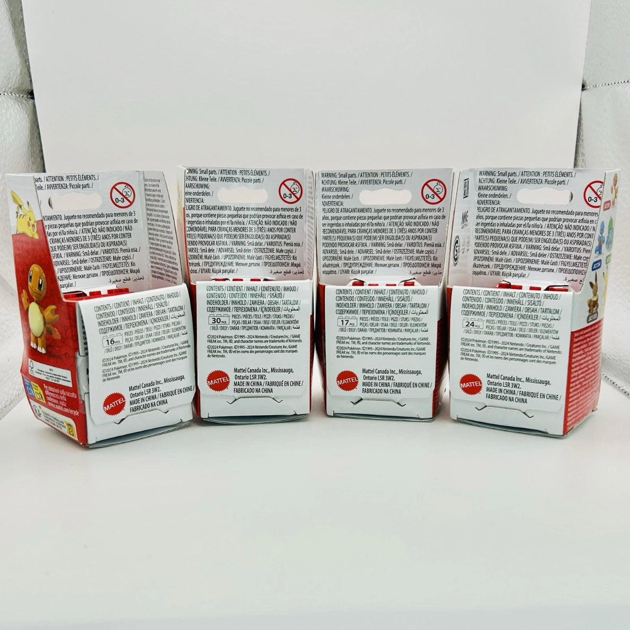 Pokémon Mega Construx - Poké Ball - Set of 4 - Charmander, Bulbasaur, Squirtle, Pichu