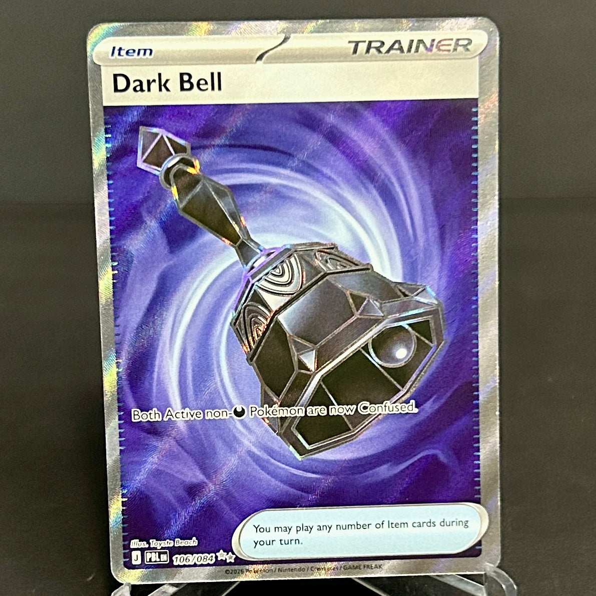 NM - Pokémon TCG - Dark Bell 106/084 Full Art Trainer Card - Pitch Black