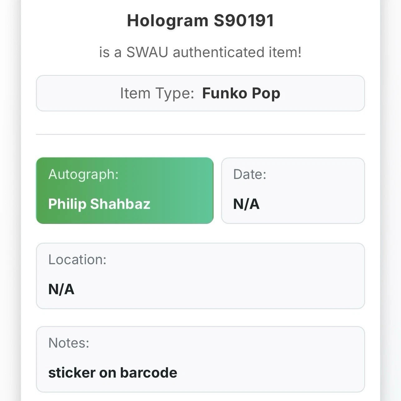 Funko Pop! Autographed Altair #20 - Assassin’s Creed - Philip Shahbaz - Dual Quote