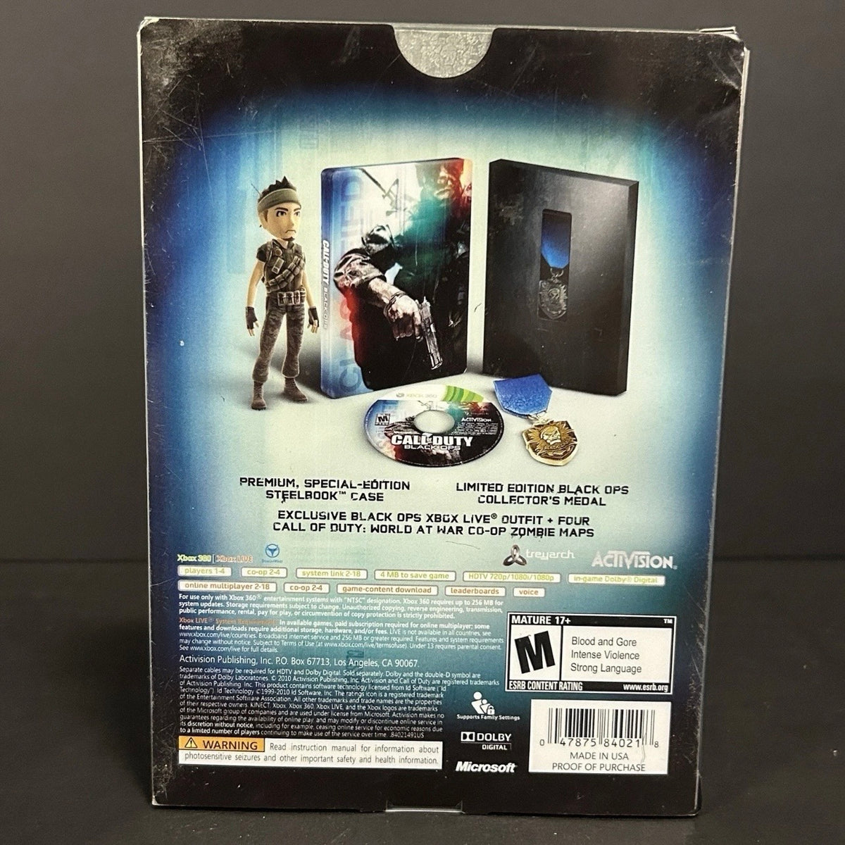 CIB - Tested - XBOX 360 - Call of Duty: Black Ops Hardened Edition - Complete in Box