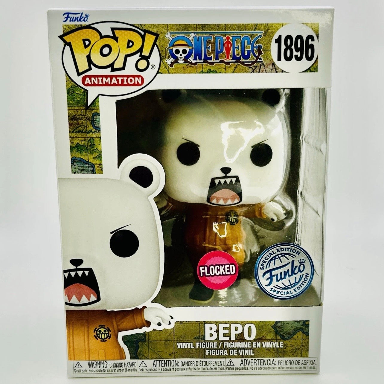 Funko Pop! Animation: One Piece - Bepo #1896 Flocked - Funko Shared Exclusive
