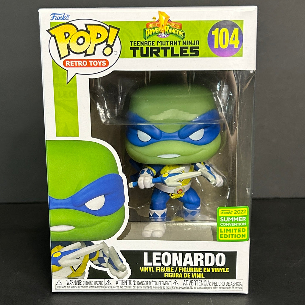 Funko Pop! Retro Toys: Leonardo #104 Blue Ranger - 2022 Summer Convention Exclusive