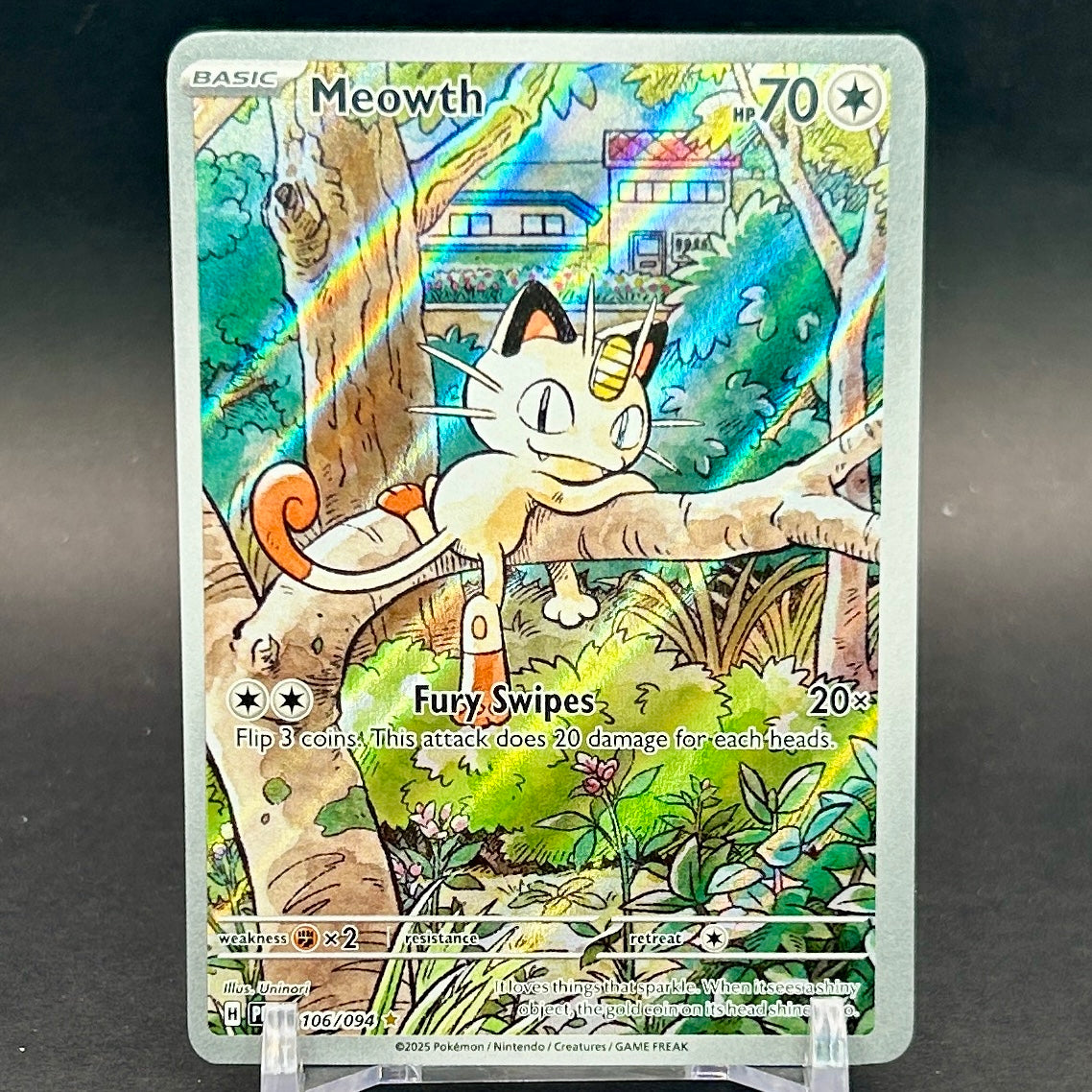 NM - Pokémon TCG - Meowth 106/094 Illustration Rare - Phantasmal Flames (2)