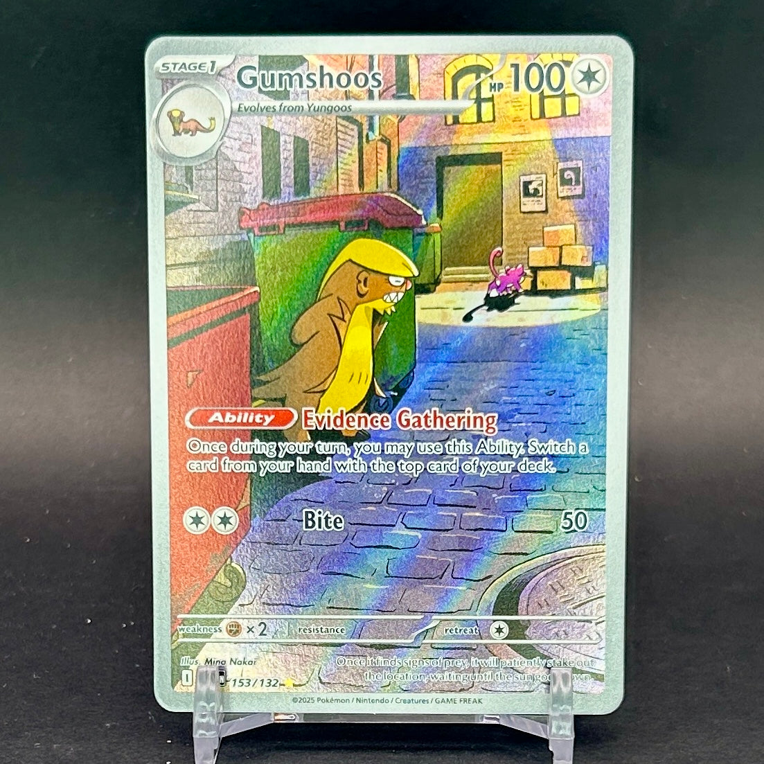 NM - Pokémon TCG - Gumshoos 153/132 Illustration Rare - Mega Evolution