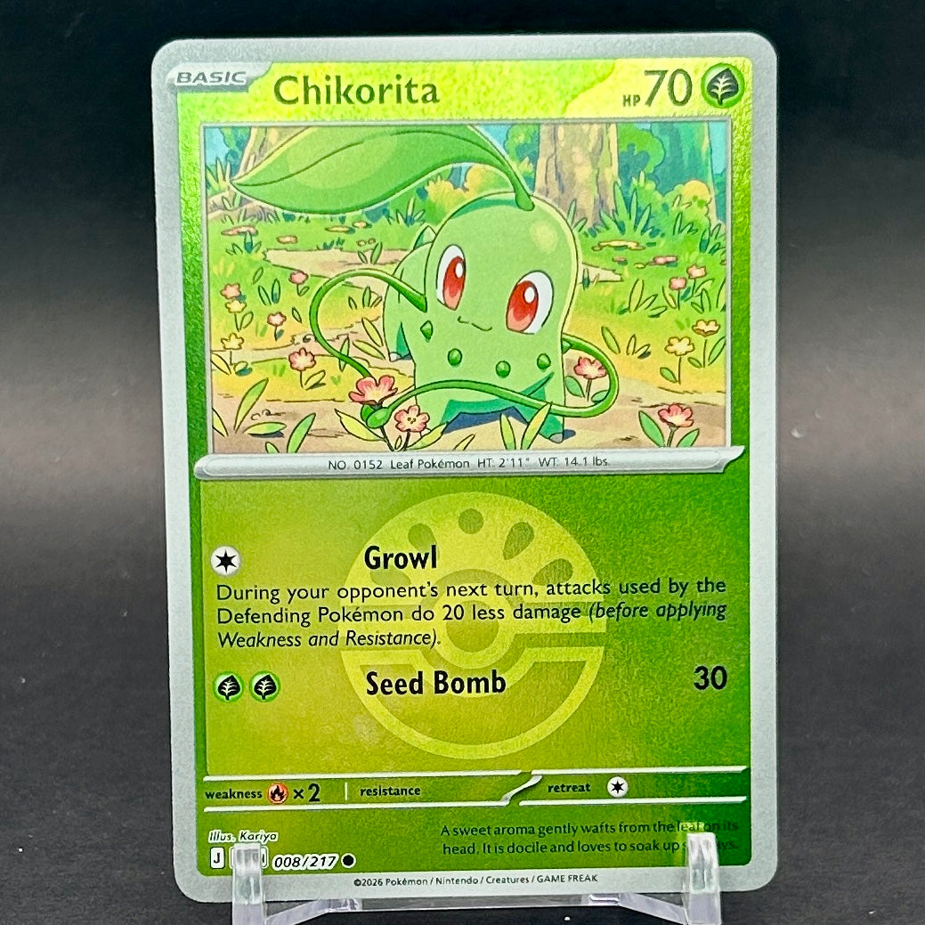 NM - Chikorita 008/217 Friend Ball Reverse Holo - Ascended Heroes