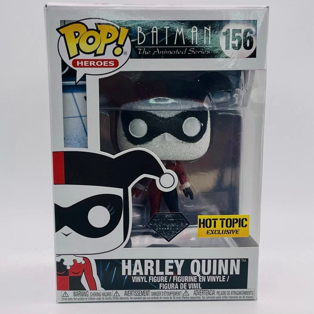 Funko Pop! Heroes: Harley Quinn #156 Diamond Collection Glitter - Hot Topic Exclusive