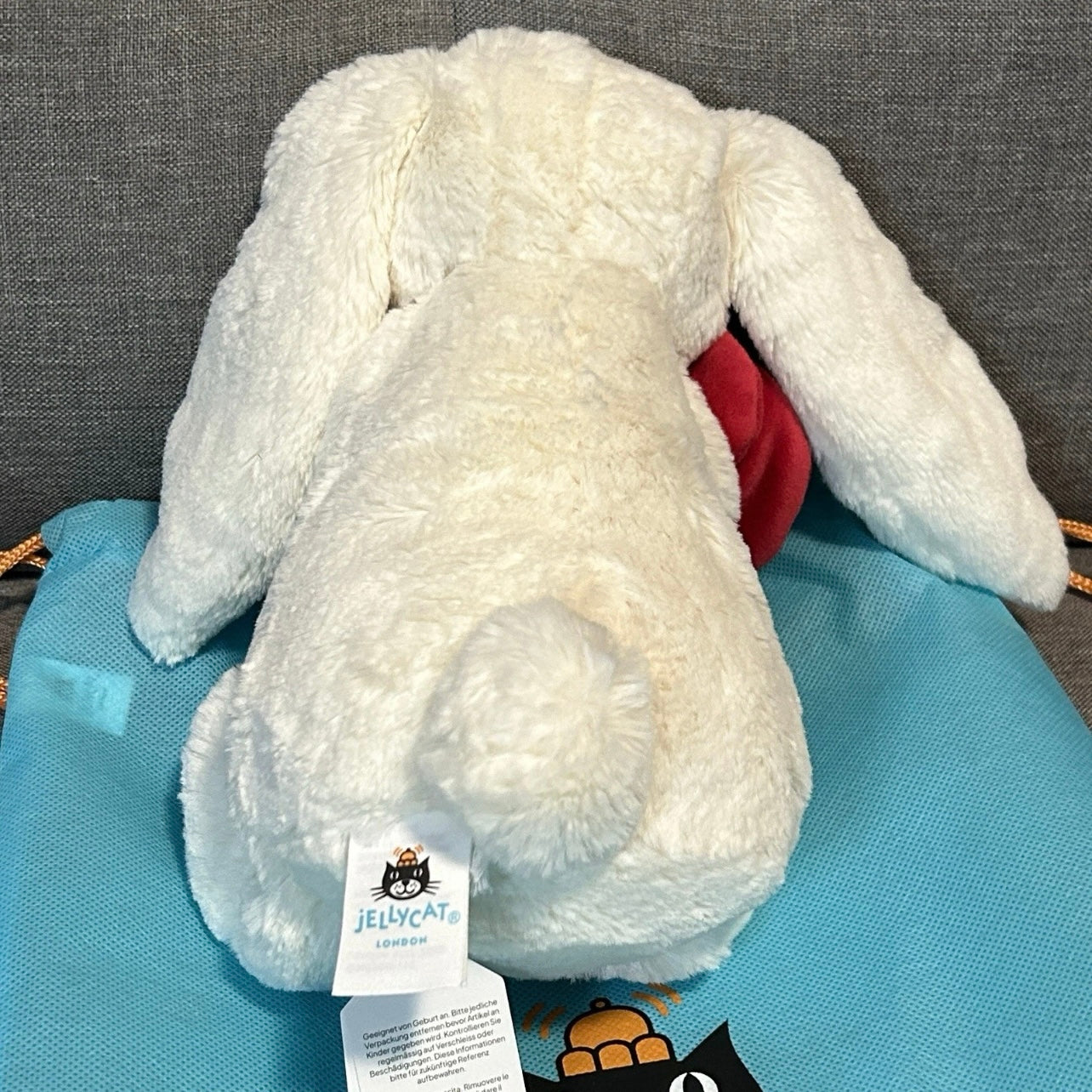 Jellycat Cream Bunny with Rose - Medium