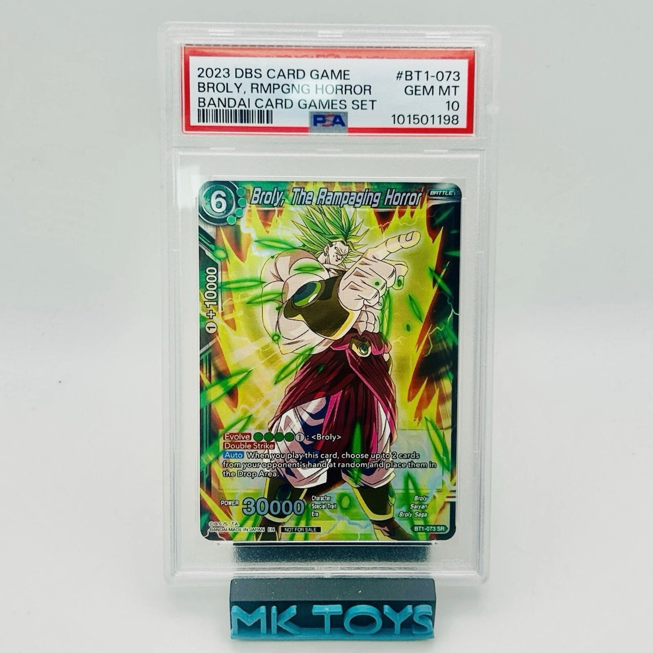 PSA 10 - Broly, The Rampaging Horror BT1-073 - Dragon Ball Super