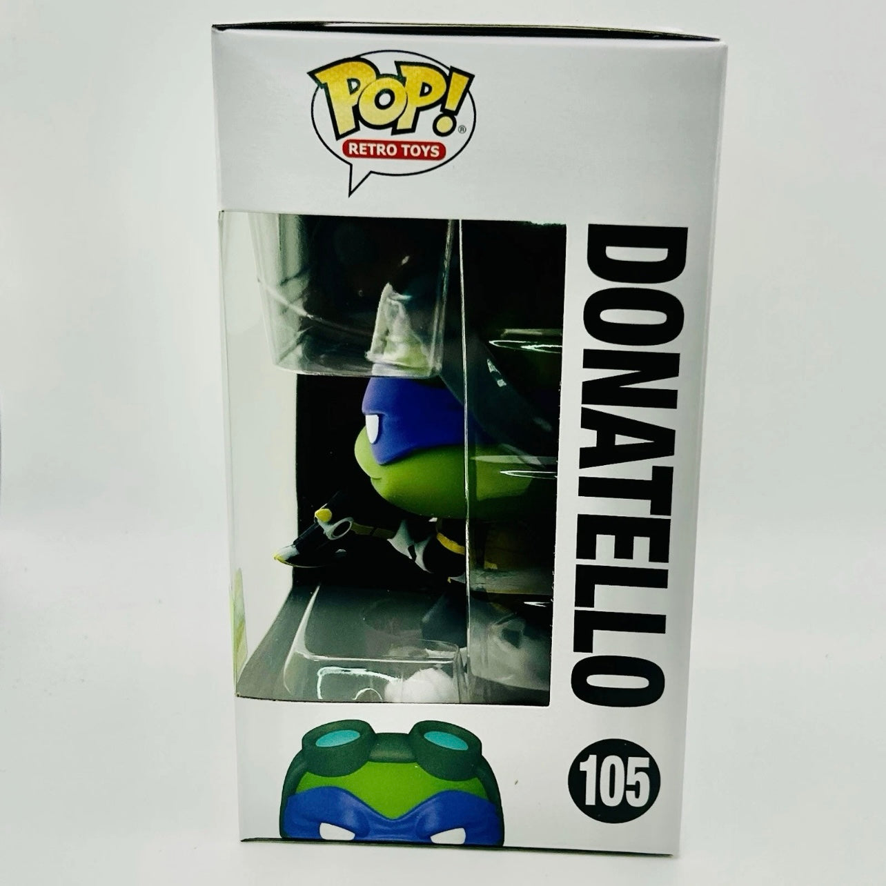Funko Pop! Retro Toys: Teenage Mutant Ninja Turtles / Power Rangers: Donatello (Black Ranger) #105 - 2022 Summer Convention Exclusive (Box Crease)