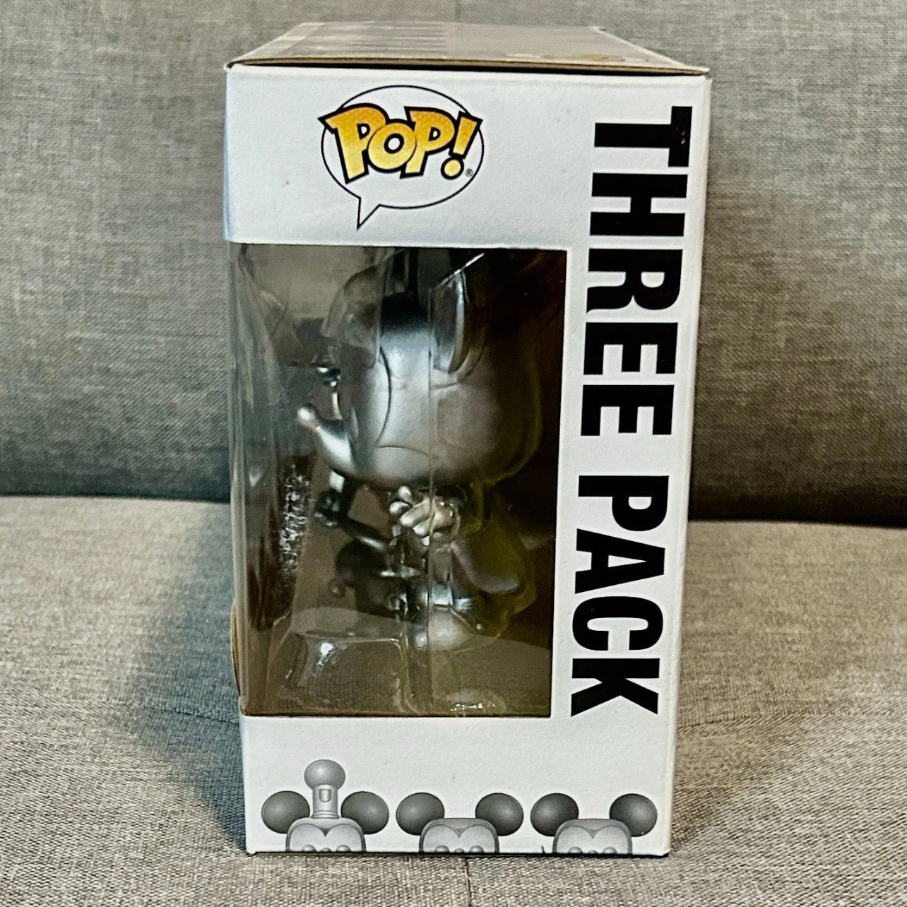 Funko Pop! Disney: 90 Years - Mickey Mouse Silver 3 Pack - Amazon Exclusive