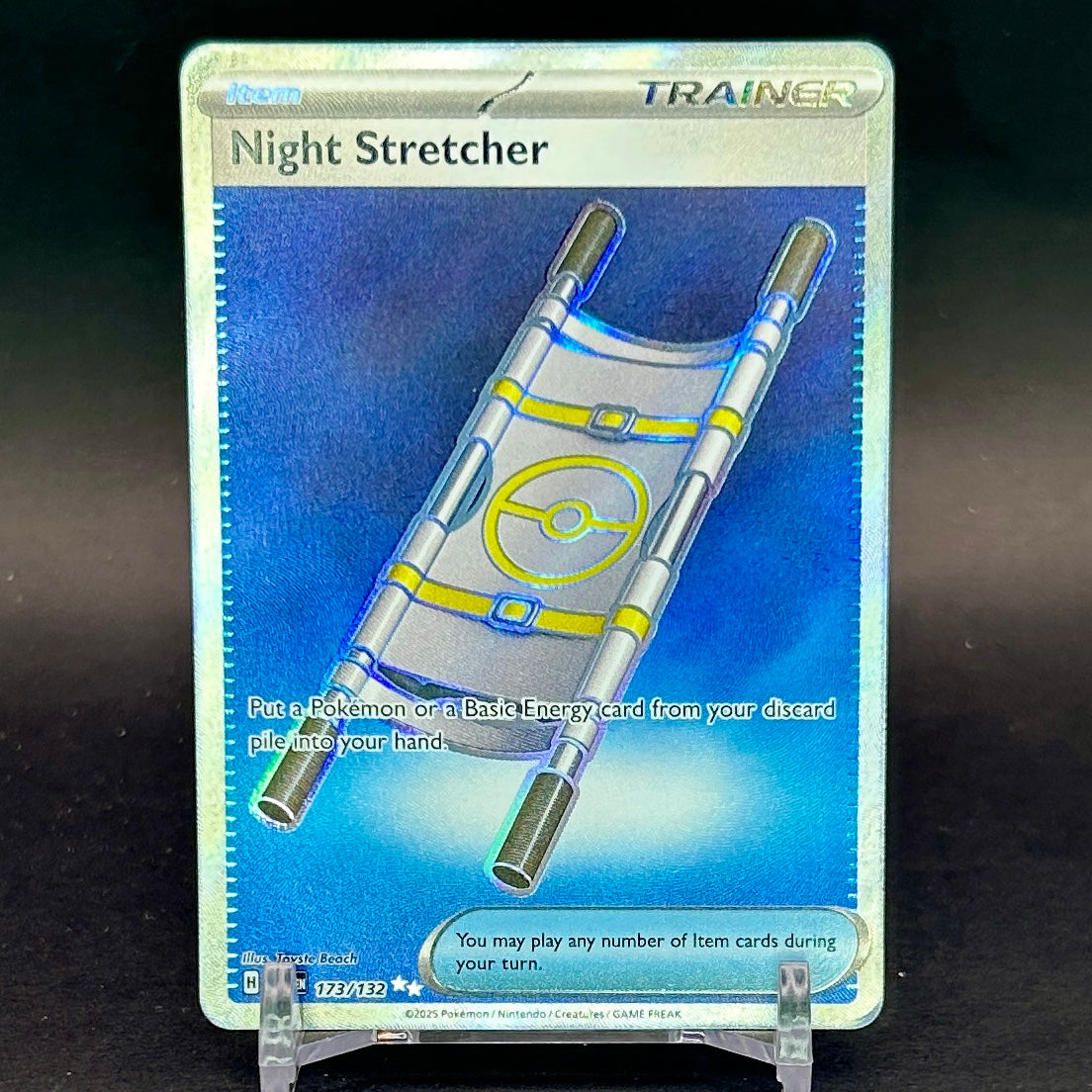 NM - Pokémon TCG - Night Stretcher 173/132 Full Art Ultra Rare - Mega Evolution