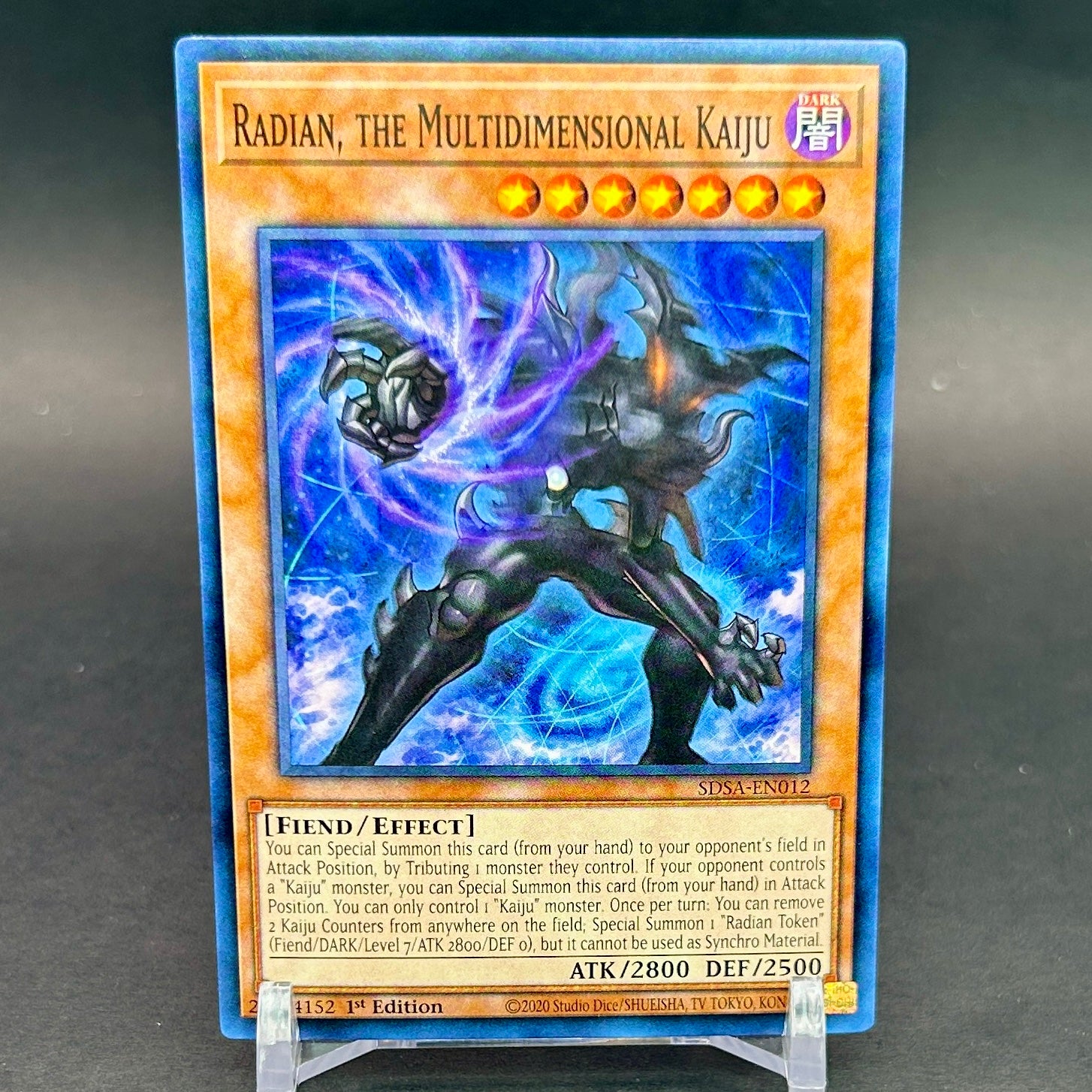 NM - Yu-Gi-Oh! - Radian, the Multidimensional Kaiju 1st Edition SDSA-EN012 - Stricture Deck: Sacred Beasts