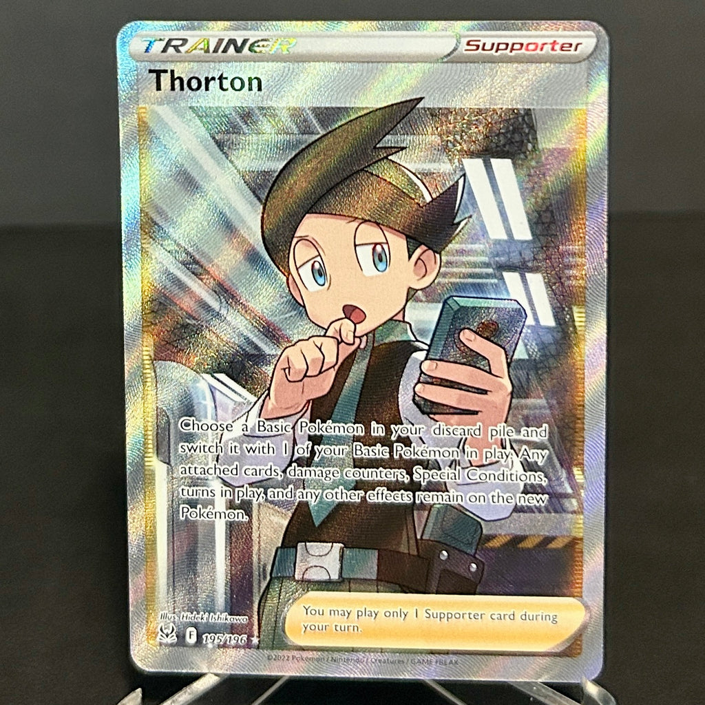 NM - Pokémon TCG - Thorton 195/196 Full Art - Lost Origin