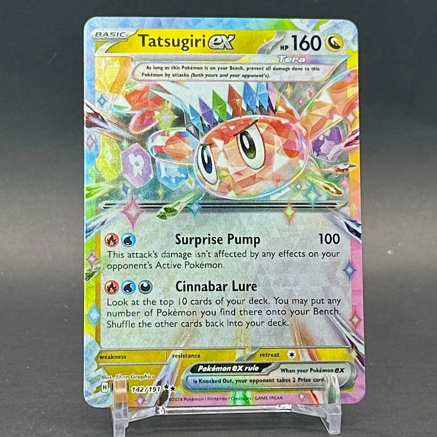 NM - Pokémon TCG - Tatsugiri EX 142/191 Double Rare - Surging Sparks