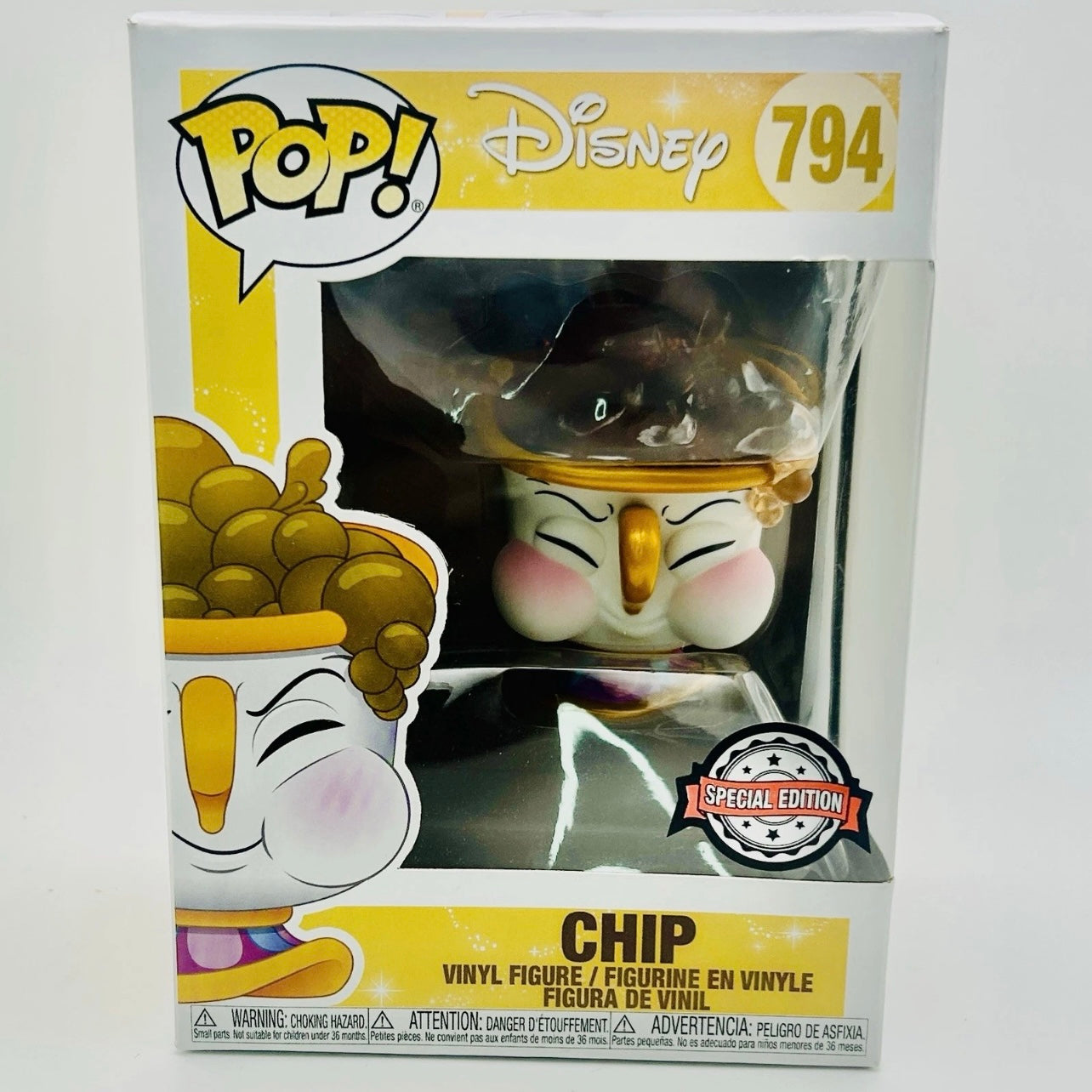 Funko Pop! Disney: Beauty and the Beast - Chip #794 (Blowing Bubbles) Special Edition