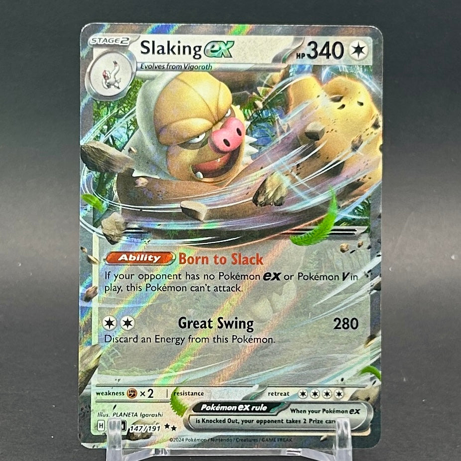 NM - Pokémon TCG - Slaking EX 147/191 Double Rare Holo - Surging Sparks