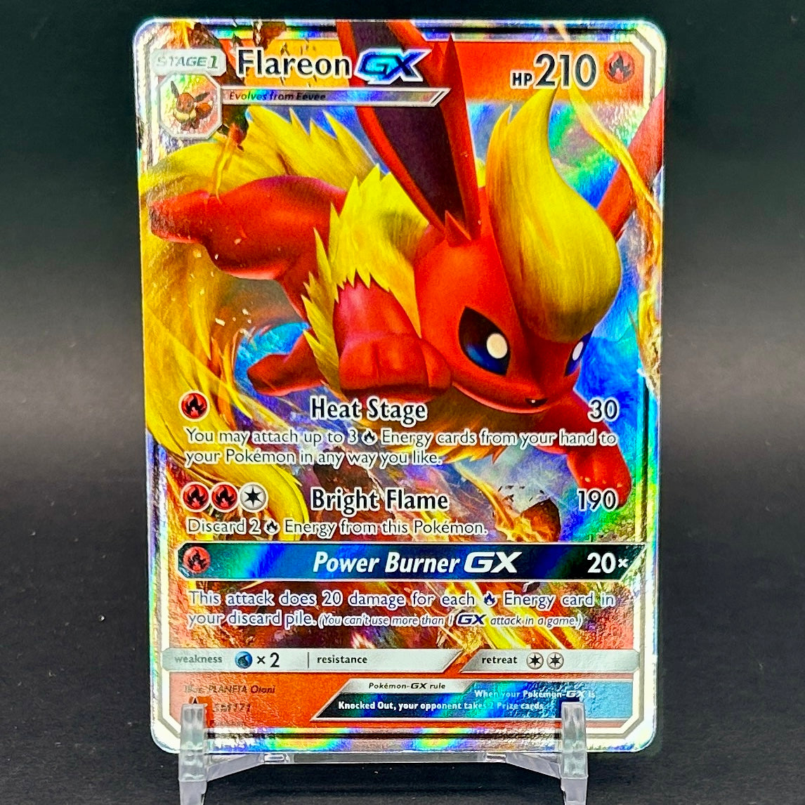 NM - Pokémon TCG - Flareon GX SM171 - Sun & Moon Black Star Promo