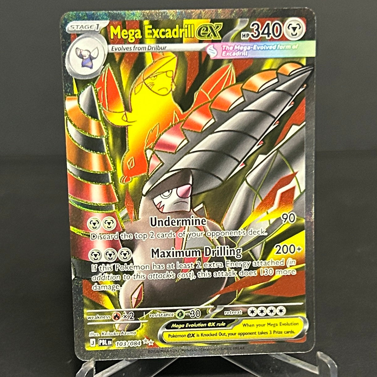 NM - Pokémon TCG - Mega Excadrill EX 103/084 Full Art - Pitch Black