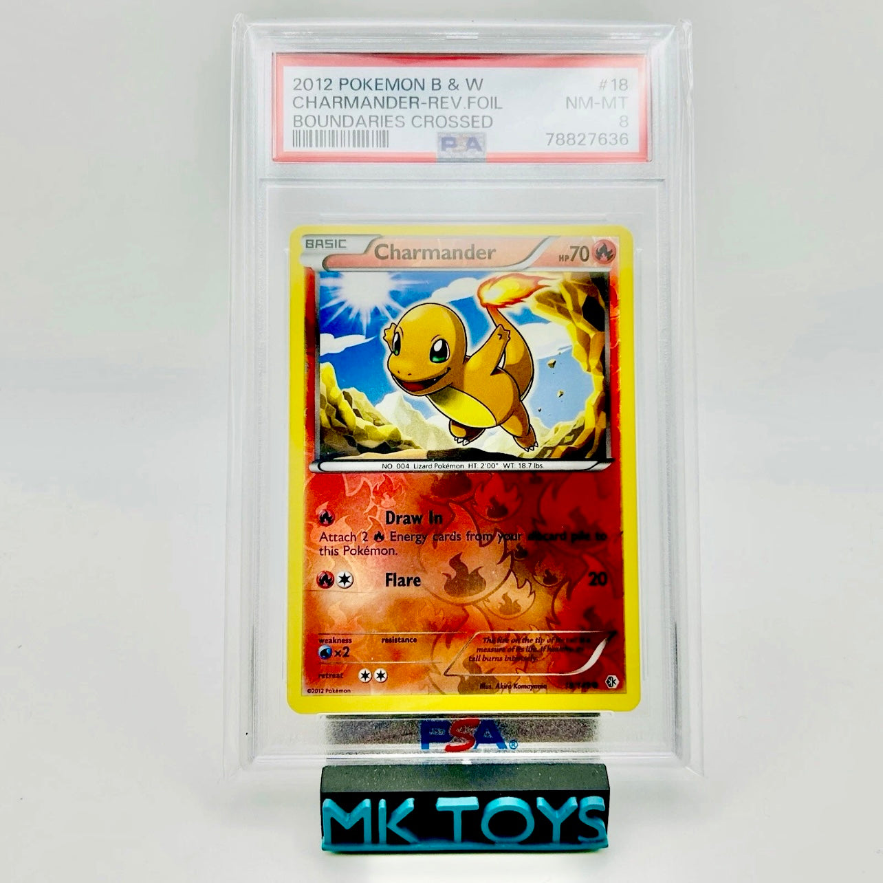 PSA 8 Pokémon TCG - Charmander #18/149 Reverse Holo - 2012 Black & White Boundaries Crossed