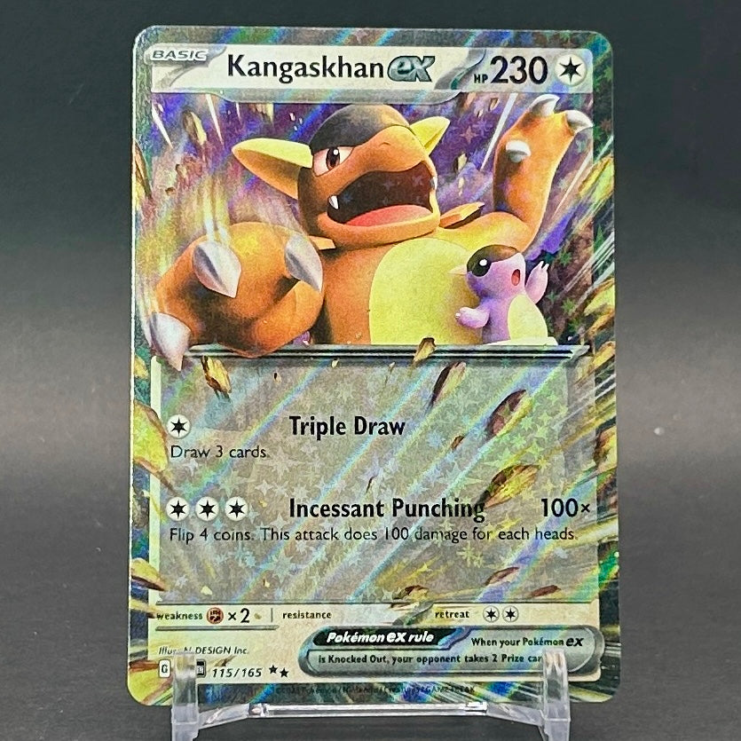 NM - Pokémon TCG - Kangaskhan EX 115/165 Double Rare Holo - Scarlet & Violet 151