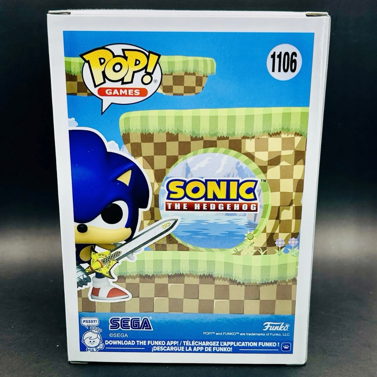Funko Pop! Games: Sonic the Hedgehog - Sonic with Caliburn #1106 - NYCC Fall Convention Exclusive