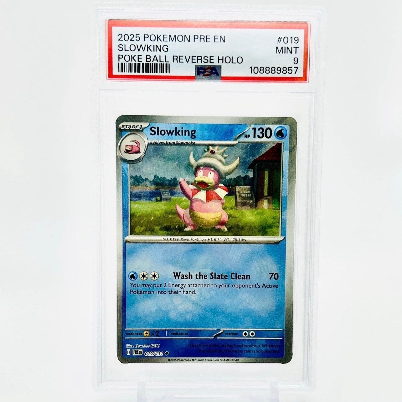 PSA 9 - Pokémon TCG - Slowking 019/131 Poké Ball Reverse Holo - Prismatic Evolutions