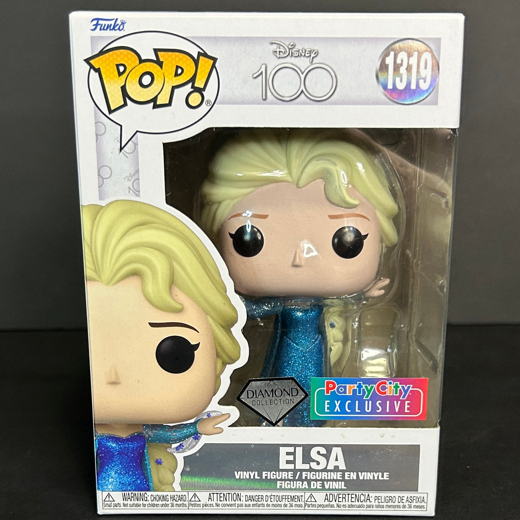 Funko Pop! Disney 100 Elsa #1319 Diamond Collection (Glitter) - Party City Exclusive