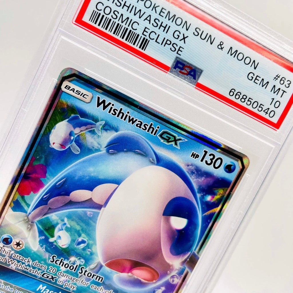 PSA 10 - Pokémon TCG - Wishiwashi GX 63/236 - Sun & Moon Cosmic Eclipse