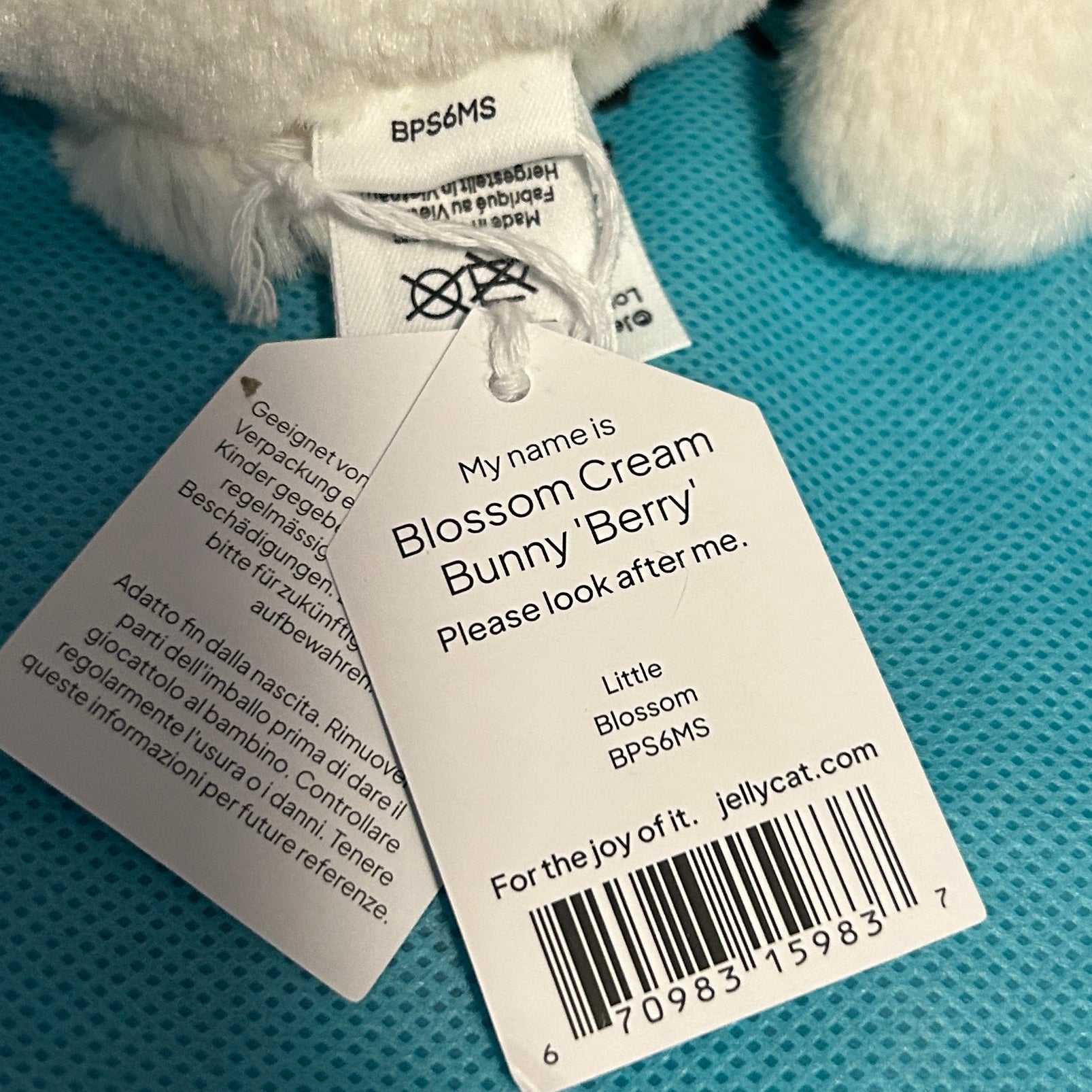 Jellycat Blossom Cream Bunny ‘Berry’ - Small (Little)