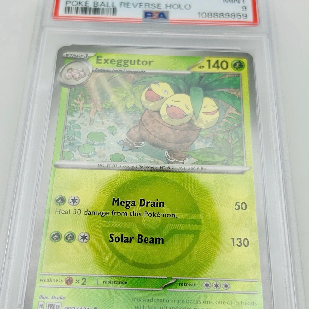 PSA 9 - Pokémon TCG - Exeggutor 002/131 Poké Ball Reverse Holo - Prismatic Evolutions