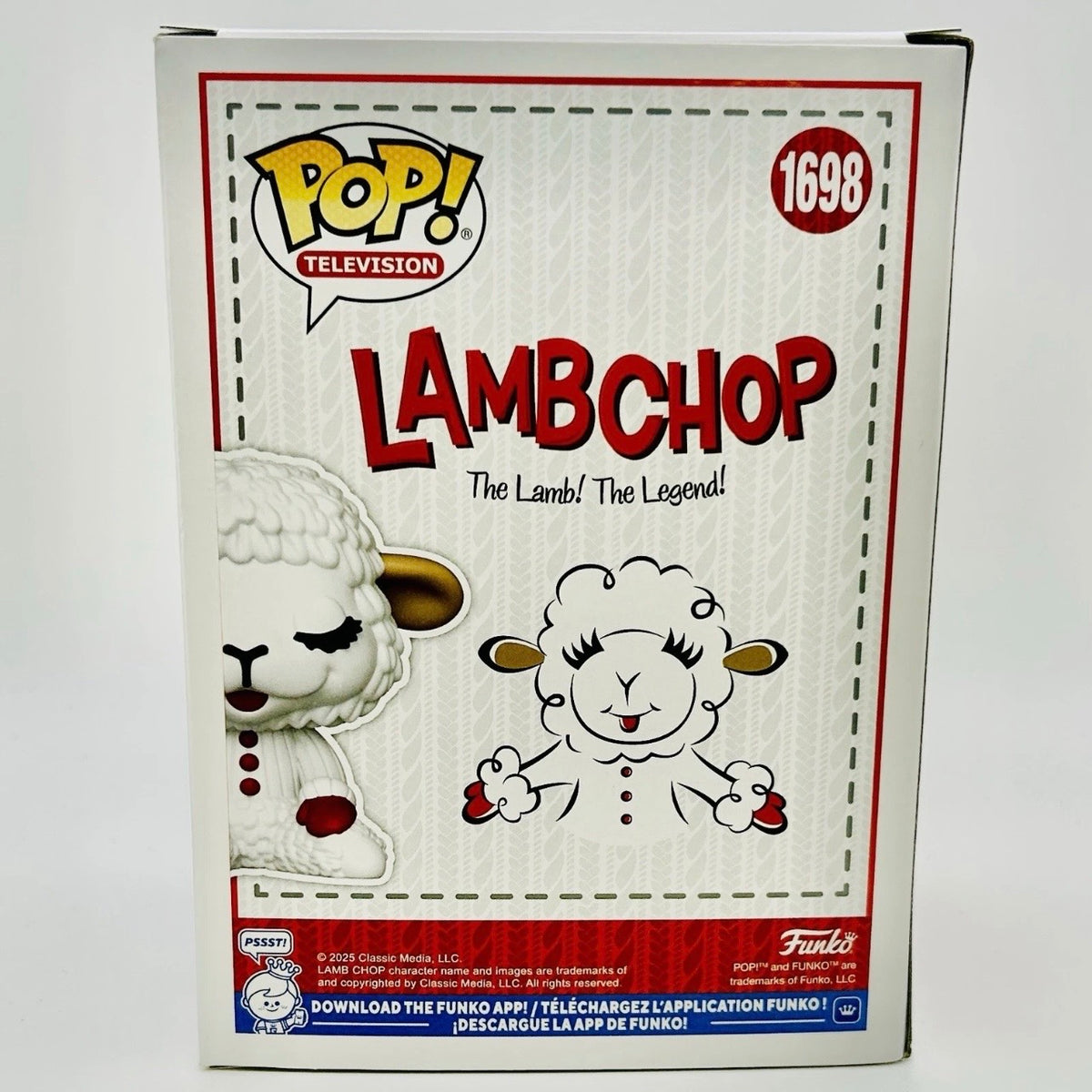 Funko Pop! Television: Lamb Chop Flocked #1698 Funko Shop Exclusive