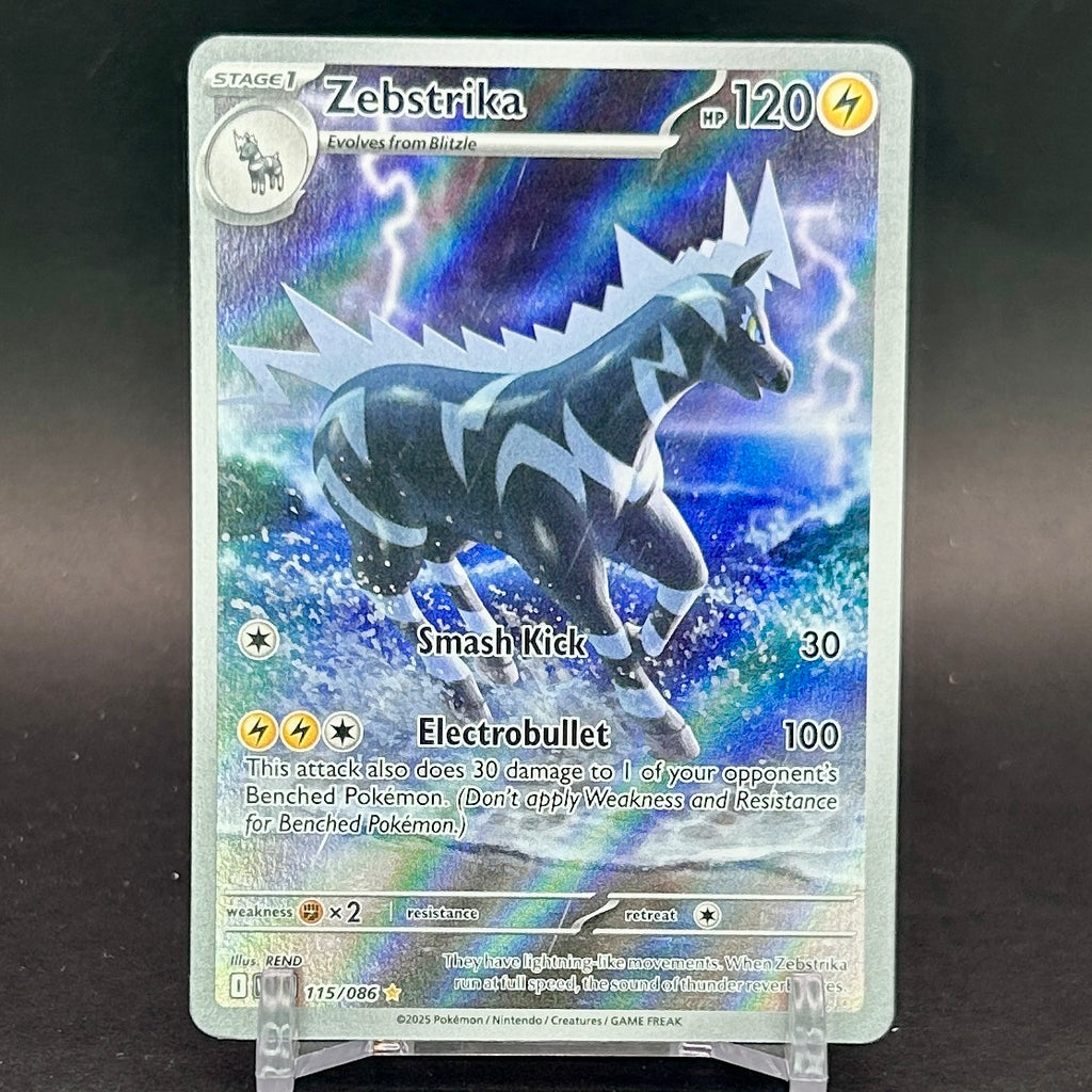 NM - Pokémon TCG - Zebstrika 115/085 Illustration Rare - White Flare