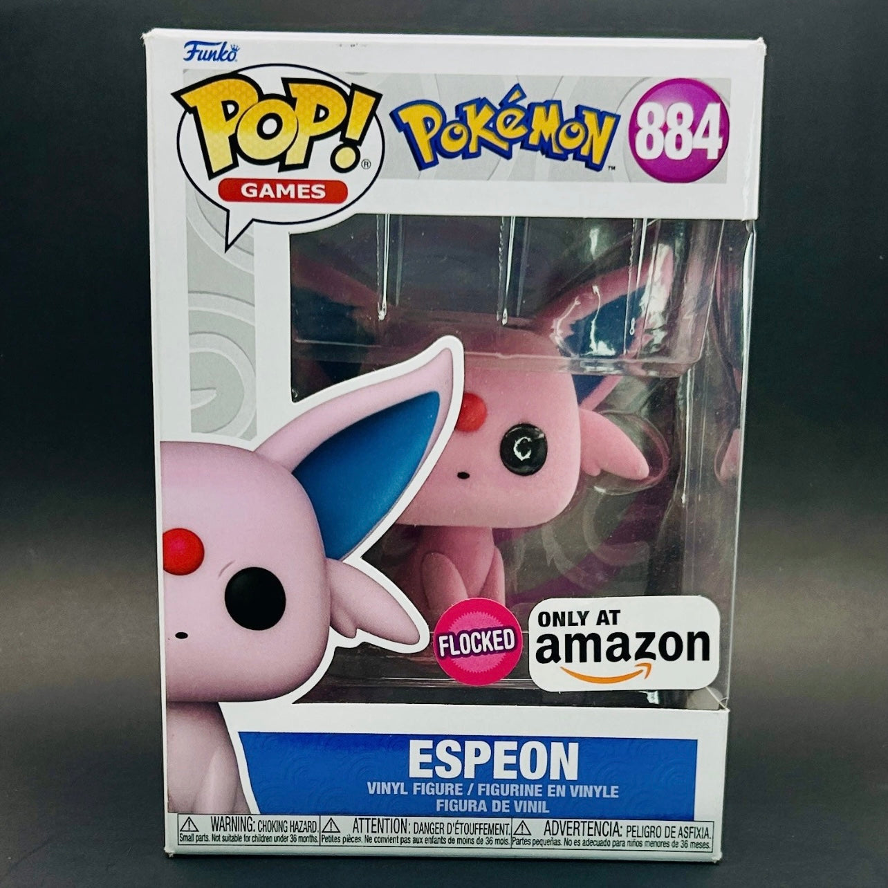 Funko Pop! Games: Pokémon - Espeon #884 Flocked - Amazon Exclusive