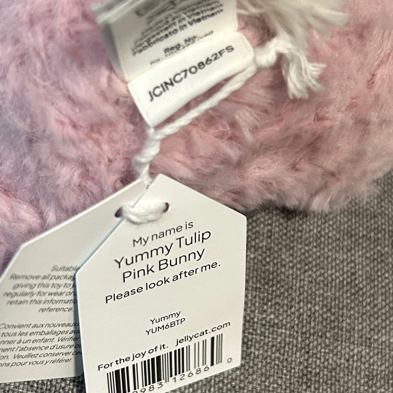 Jellycat Yummy Tulip Pink Bunny