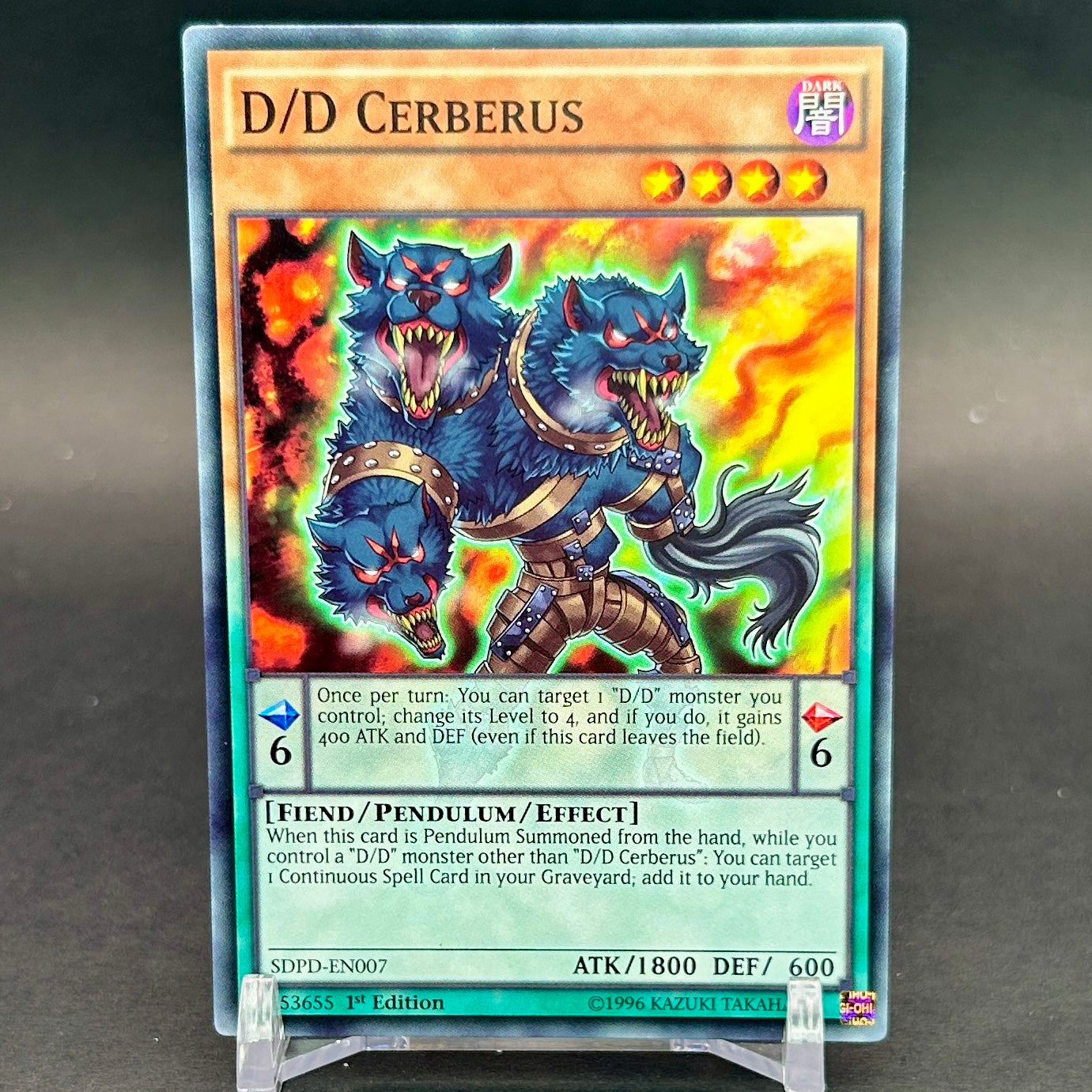 NM - Yu-Gi-Oh! - D/D Cerberus 1st Edition SDPD-EN007 - Structure Deck: Pendulum Domination