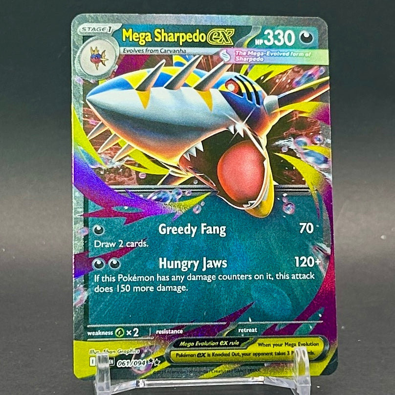 NM - Pokémon TCG - Mega Sharpedo EX 061/094 Double Rare - Phantasmal Flames