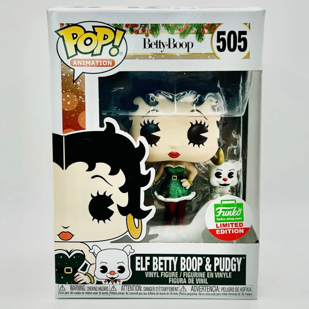 Funko Pop! Animation: Betty Boop - Elf Betty Boop & Pudgy #505 - Funko Shop Exclusive (Diamond)