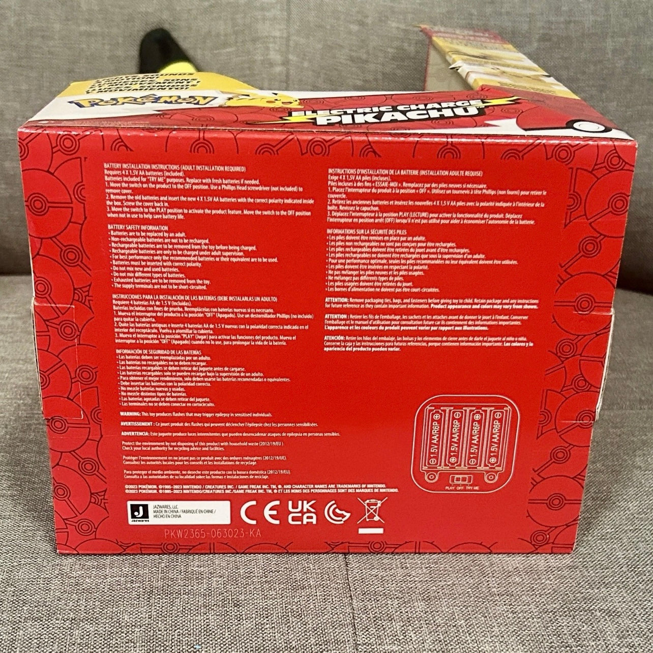 Pokémon Electric Charge Pikachu Plush 10” Interactive Plush with Lights