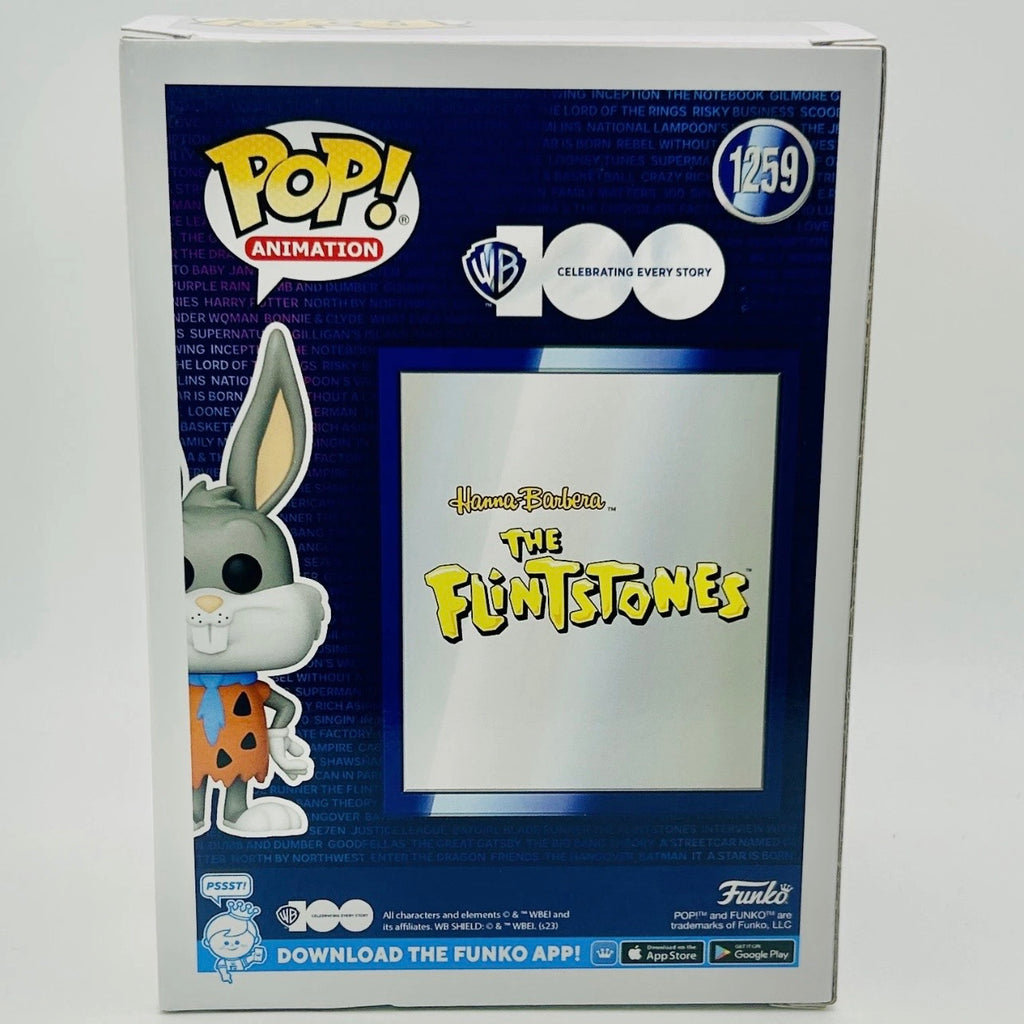 Funko Pop! Animation: Warner Brothers 100th Anniversary - Bugs Bunny as Fred Flintstone #1259 - 2023 SDCC Summer Convention Exclusive