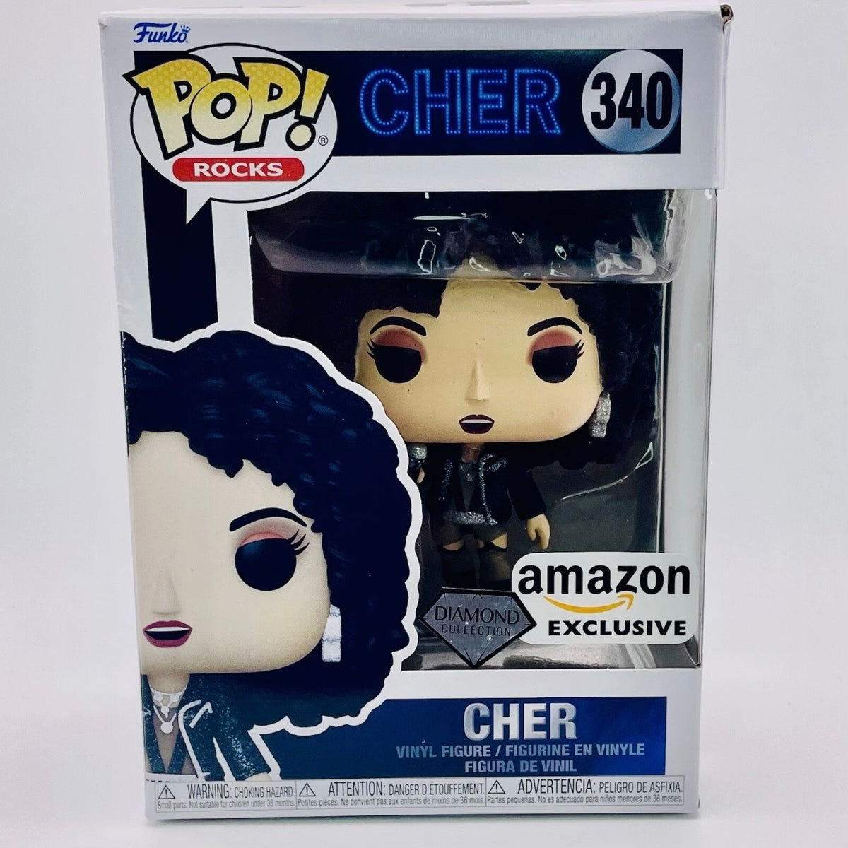 Funko Pop! Rocks: Cher #340 Diamond Collection Glitter - Amazon Exclusive