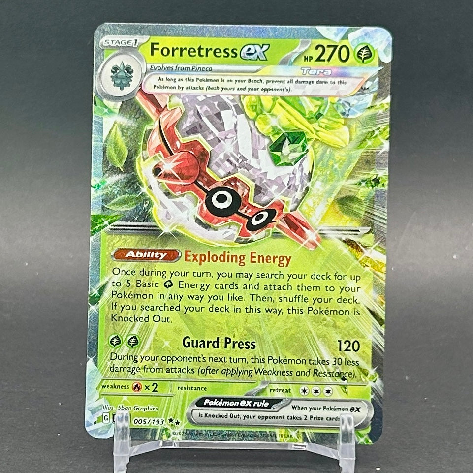 NM - Pokémon TCG - Forrestress EX 005/193 Double Rare - Paldea Evolved