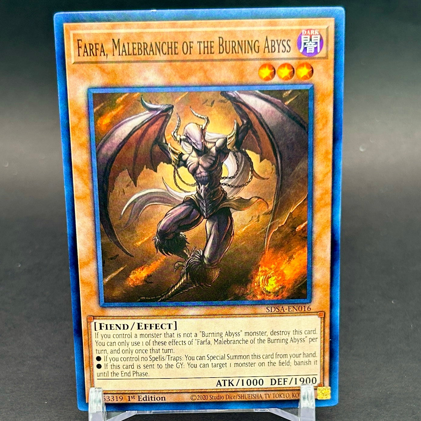 NM - Yu-Gi-Oh! - Farfa, Malebranche of the Burning Abyss 1st Edition SDSA-EN016 - Structure Deck: Sacred Beasts