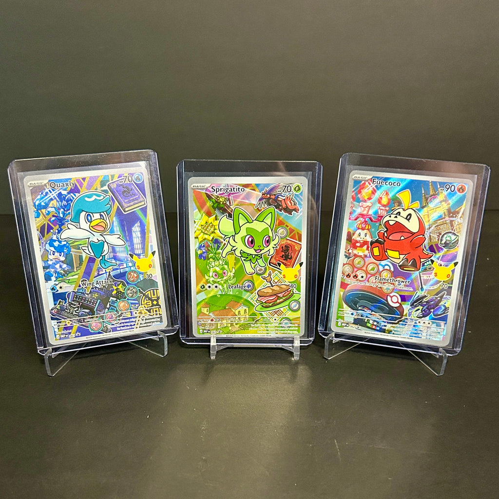 NM - Pokémon TCG - First Partners Set - Sprigatito 061, Fuecoco 062, Quaxly 063 - Mega Evolutions Promos - 30th Anniversary