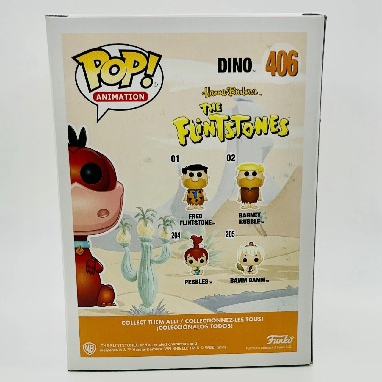 Funko Pop! Animation: The Flintstones - Dino #406 (Red Variant) Hanna Barbera LE 2500pcs Funko Shop Exclusive